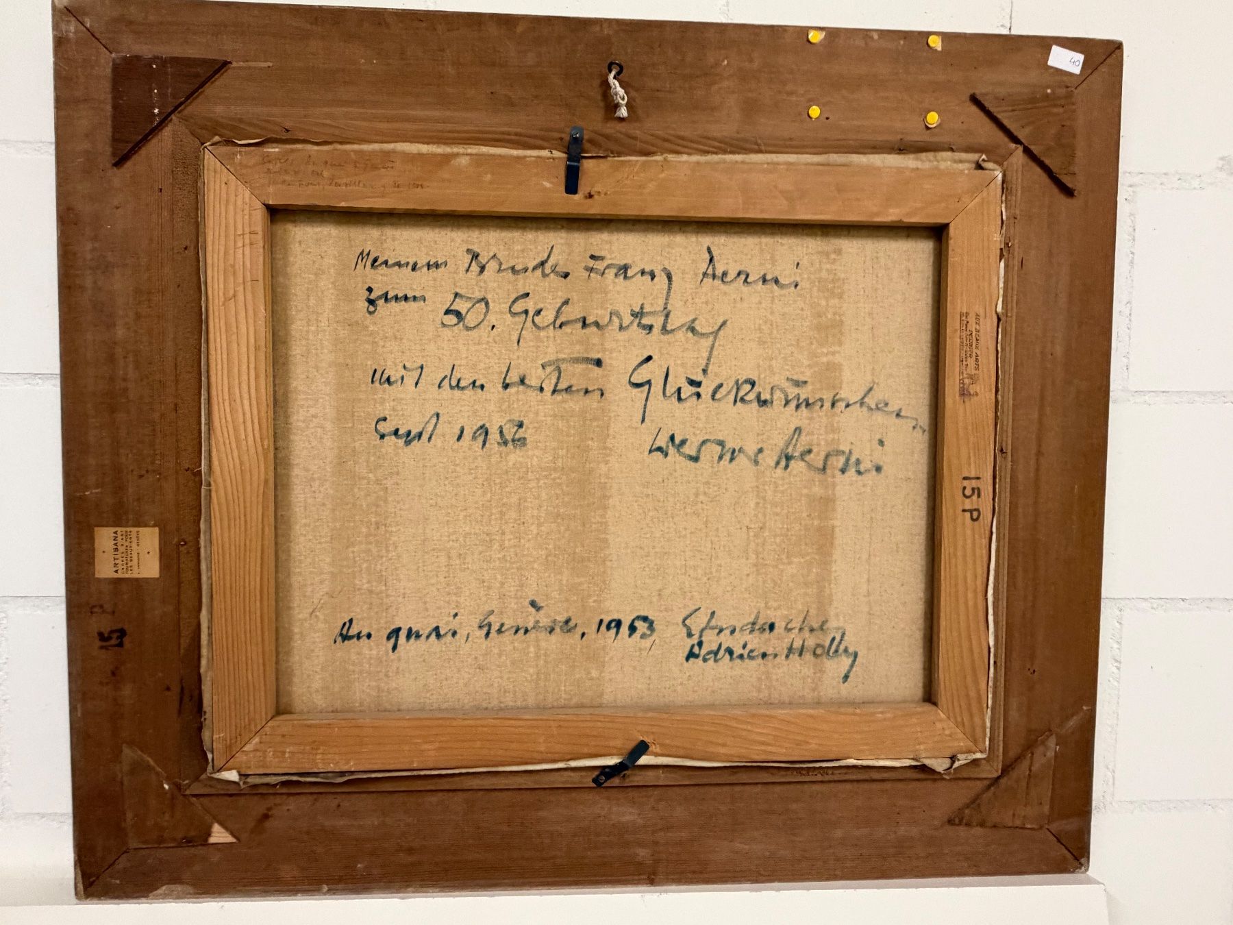 Dipinti: WERNER AERNI (1907–1992) ÖlGemälde – Usato da Basel venduto da PAUL_ART 6
