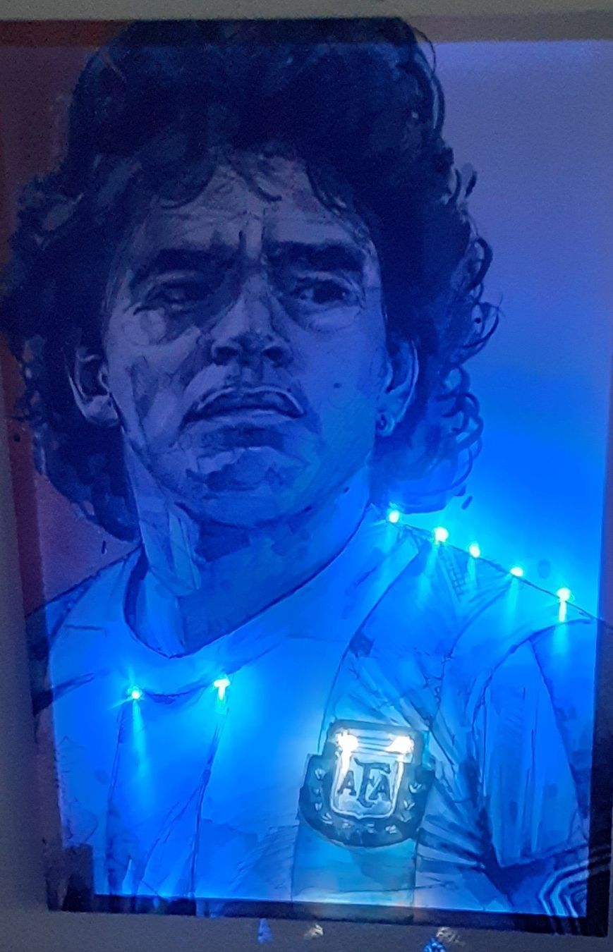 Foto & Immagini: LED Kunstbild Diego Armando Maradona Argentina – Nuovo e nell'imballaggio originale da Kilchberg ZH venduto da ruedi34 1