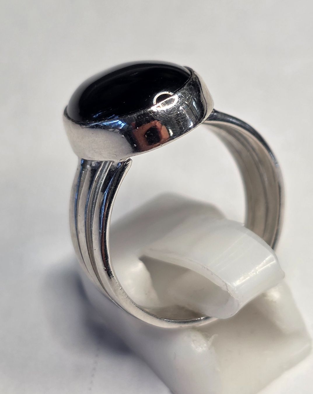 Onyx Bagues: Black Onyx Solitaire Fingerring – Neuf (Voir description) à Zürich par benedikt12 7