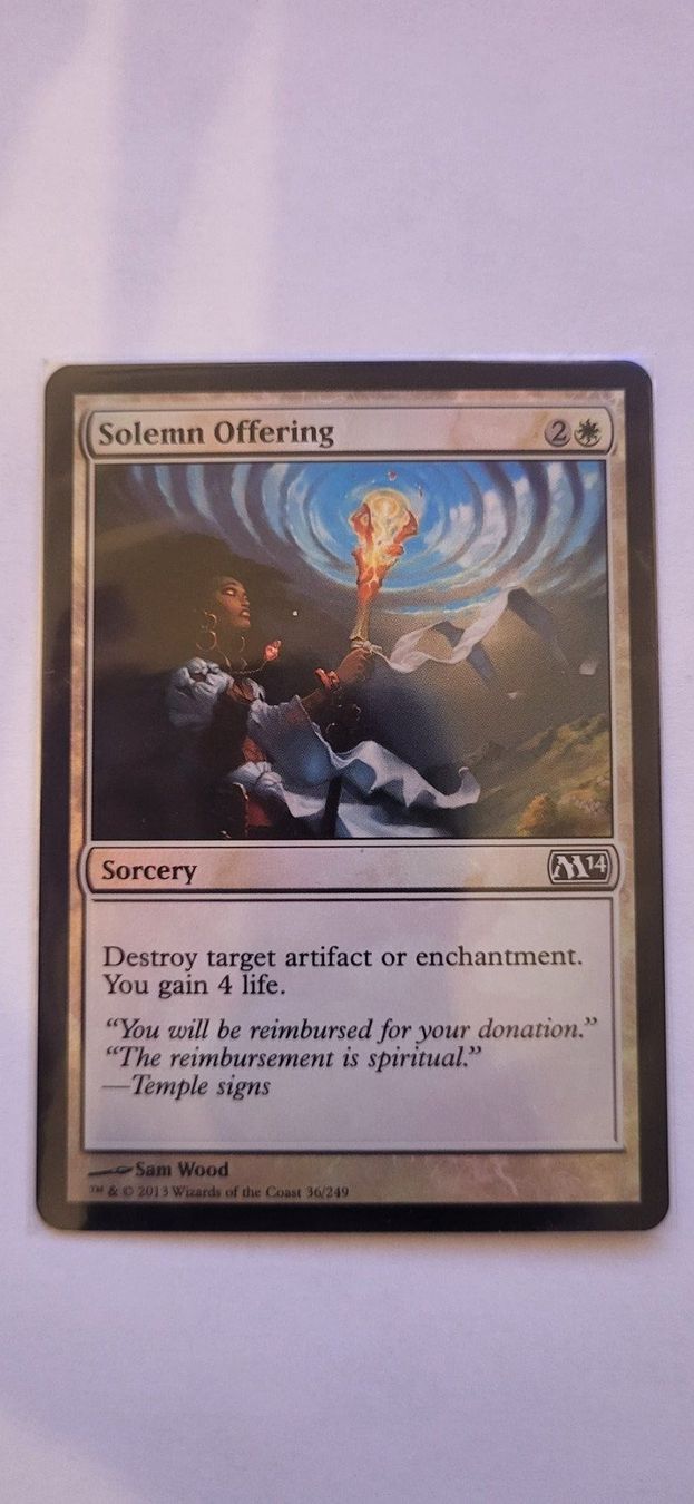 Magic The Gathering Sammelbilder & Trading cards: MTG - Solemn Offering – Gebraucht aus Münsingen von Heroism2010