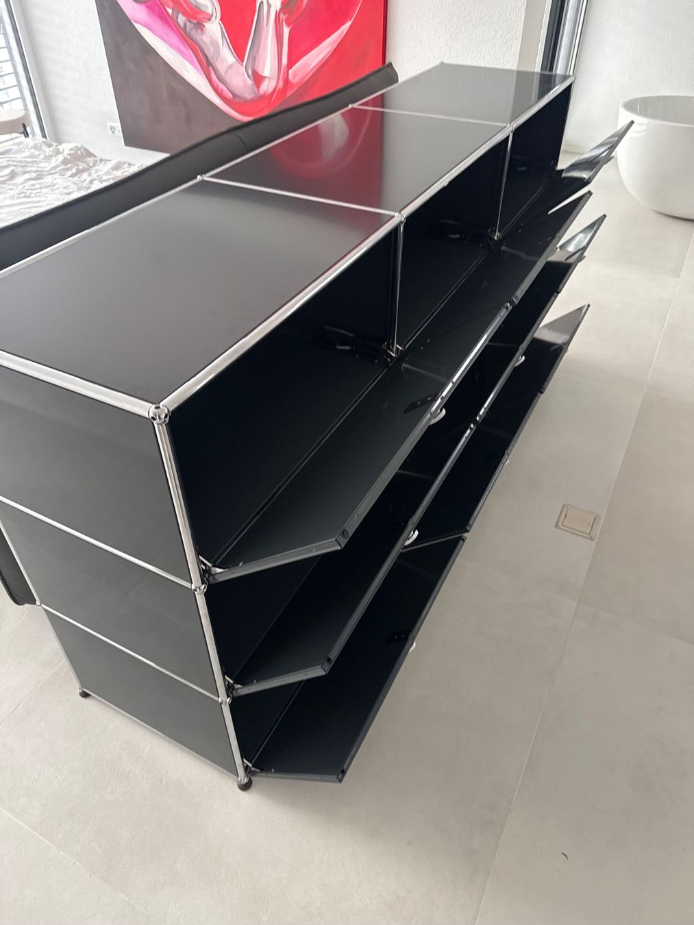 USM Scaffali: USM Haller Sideboard 3x3 Anthrazit grau 50cm Tiefe Q2 – Usato da Balsthal venduto da Designhaus.Schmitt 2