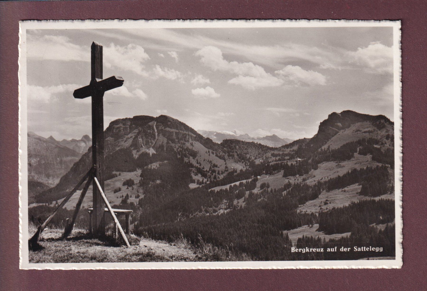 Ansichtskarten: SATTELEGG - Bergkreuz - 1951 – Gebraucht aus Pully von nicecards