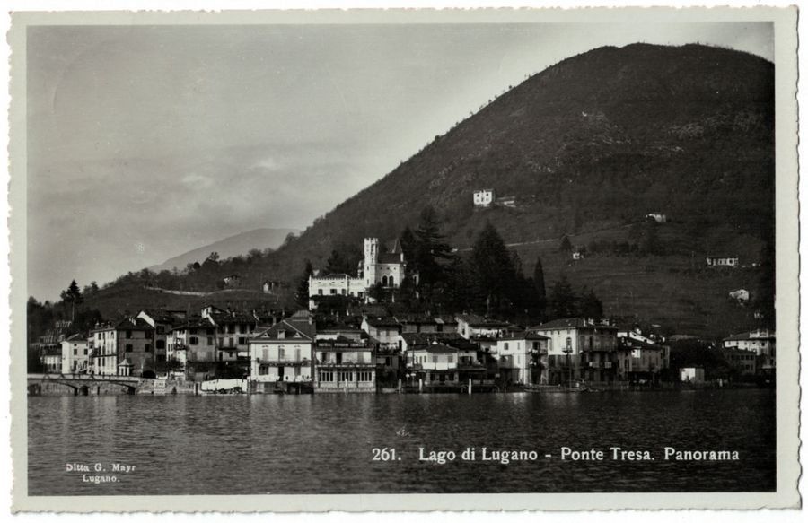 Cartoline postali: Ponte Tresa, circolata 1937 – Usato da Frauenfeld venduto da POML