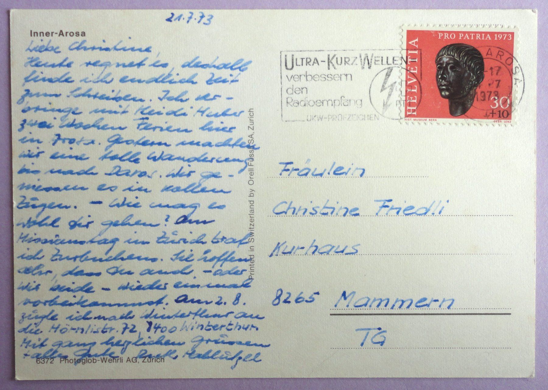 Cartes postales: Inner-Arosa – D'occasion à Fétigny par Billy2miny 1