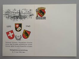 1940 Verband Schw. Phil.-Verein  Karte ungebraucht mit aufkl