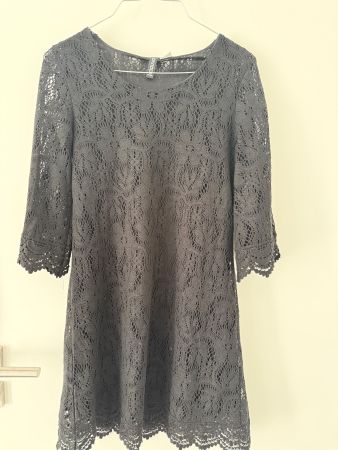 Elegantes Spitzenkleid schwarz Gr. 34