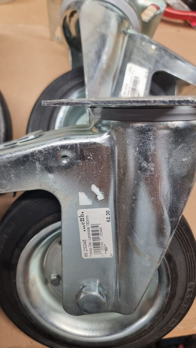 Sonstiges zum Lager & Transport: Transportrollen Satz 4 Stk. 180mm – Neu (gemäss Beschreibung) aus Rebstein von James-Dean 4