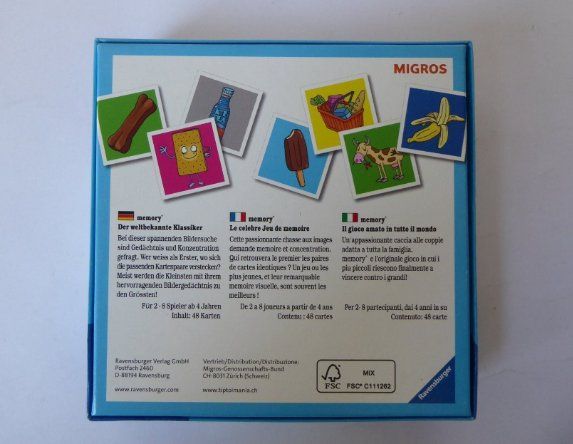 Ravensburger Giochi: Migros Ravensburger Memory, 48 Karten – Usato da Turbenthal venduto da Nautop 2
