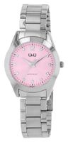 Q&Q by Citizen® Damenuhr 34 mm Silber Rosa Edelstahl NEU