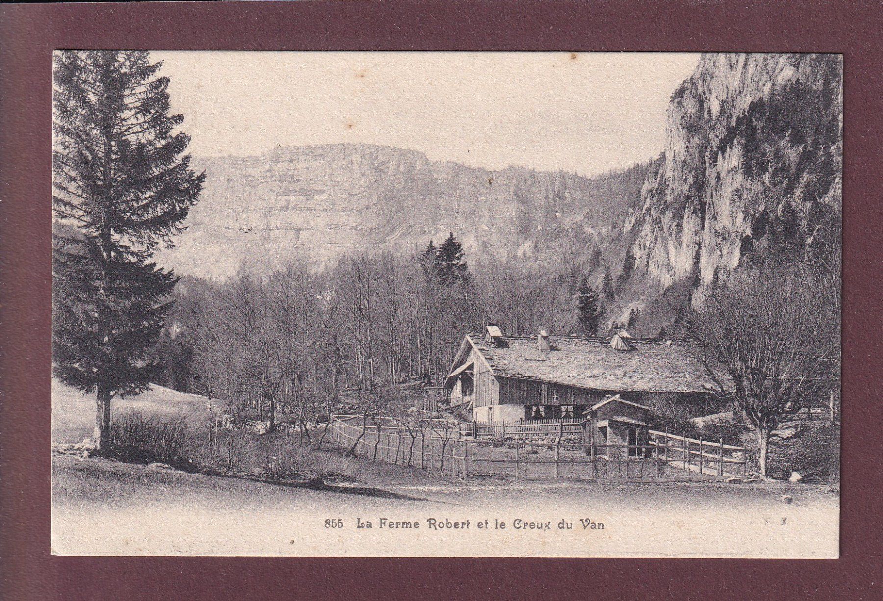 Ansichtskarten: FERME ROBERT - Creux du Van - 1907 – Gebraucht aus Pully von nicecards