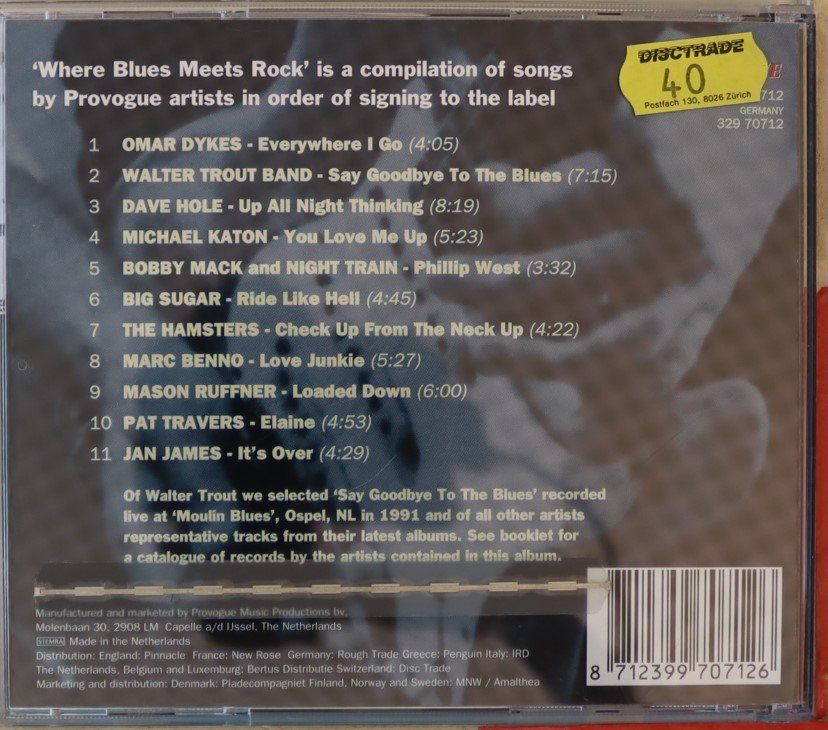 CD: Where Blues Meets Rock – Usato da Luzern venduto da CONTENTI 2