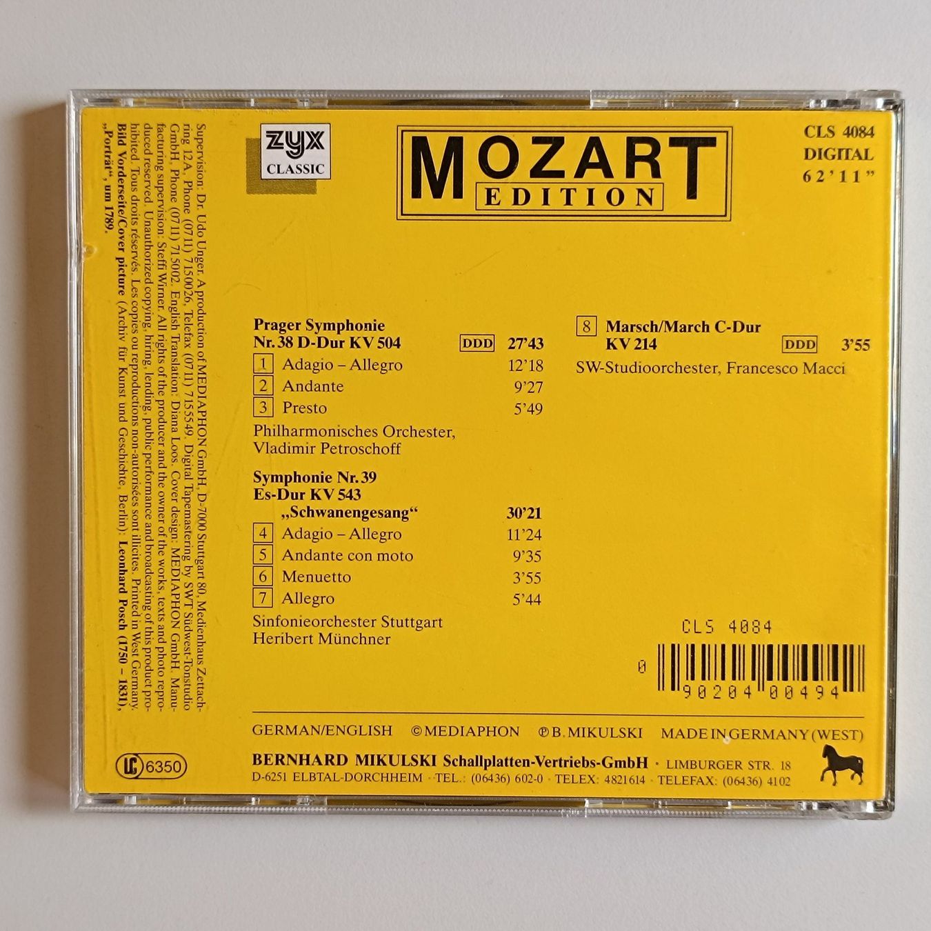 CD: Mozart - Späte Symphonien - CD F26 – Usato da Sessa venduto da fraenklishop 1
