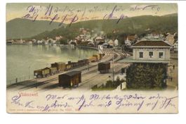 Wädenswil (ZH) Zürichsee - Bahnhof - Güterwagen - 1908