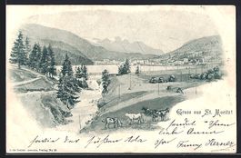 St. Moritz, Ortspartie mit Sturzbach und