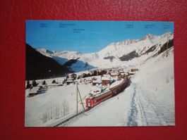 Sedrun Graubünden Winter Furka Oberalp Bahn 1988