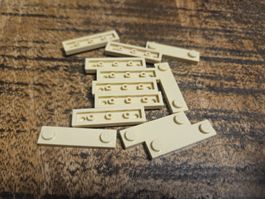 lego 92593 lot de 12 pièces Tan Plate, Modified 1 x 4