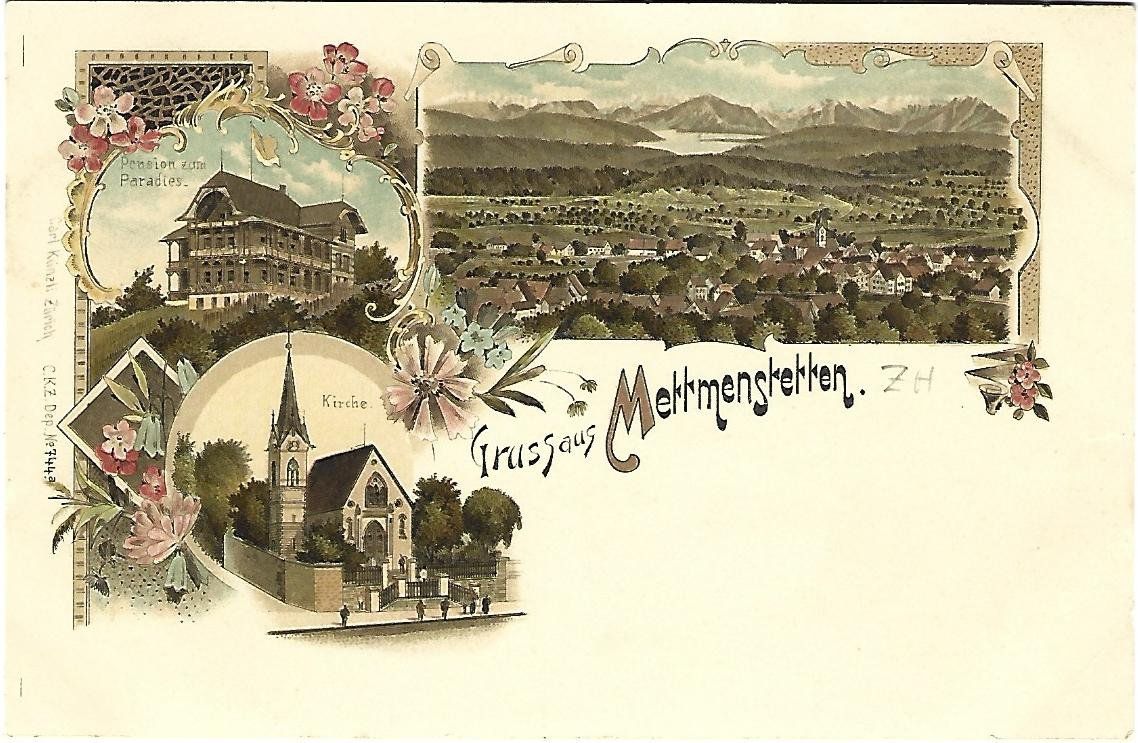 Cartoline postali: Gruss aus Mettmenstetten Litho – Usato da Wetzikon ZH venduto da Brulu100