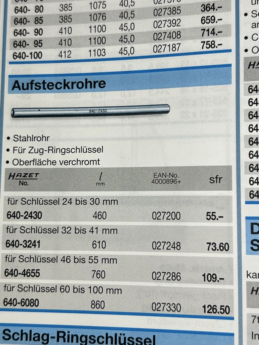 Hazet Tutti gli attrezzi: Zug-Ringschlüssel HAZET – Nuovo (secondo la descrizione) da Hünenberg venduto da Abtech 2