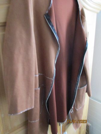 Jacke Länger XL braun mit Silber