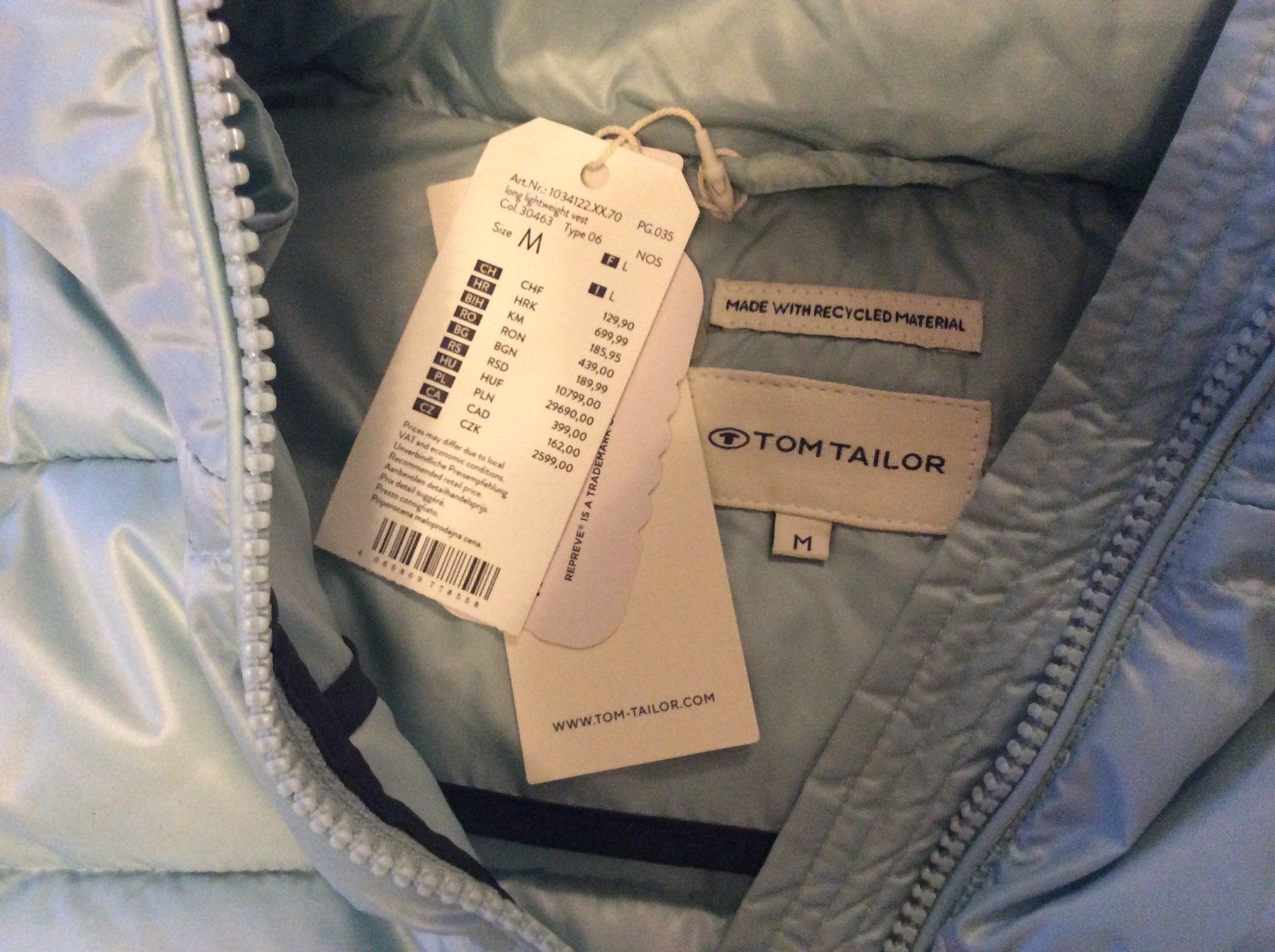 Tom Tailor Gilet & Giacche senza maniche: Weste/ Steppweste von Tom Tailor Gr. M – Nuovo e nell'imballaggio originale da Riehen venduto da apo_n7lm 2