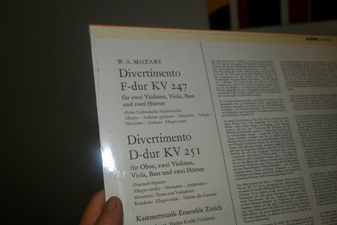 Dischi in vinile: NEU Mozart - Divertimenti NYFFENEGGER VERSIEGELT – Nuovo e nell'imballaggio originale da Pfaffhausen venduto da mono_rec 4