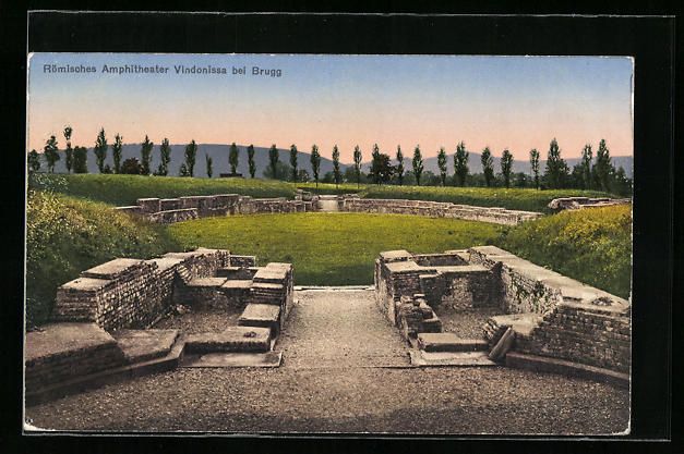 Ansichtskarten: Brugg, Römisches Amphitheater Vindoniss – Gebraucht aus Berlin von bartko-reher