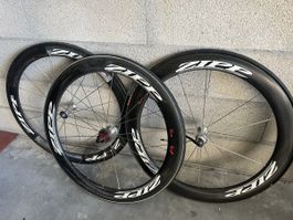 Lot de roues Zipp 404 carbone – 2 roues avant + 1 roue arriè