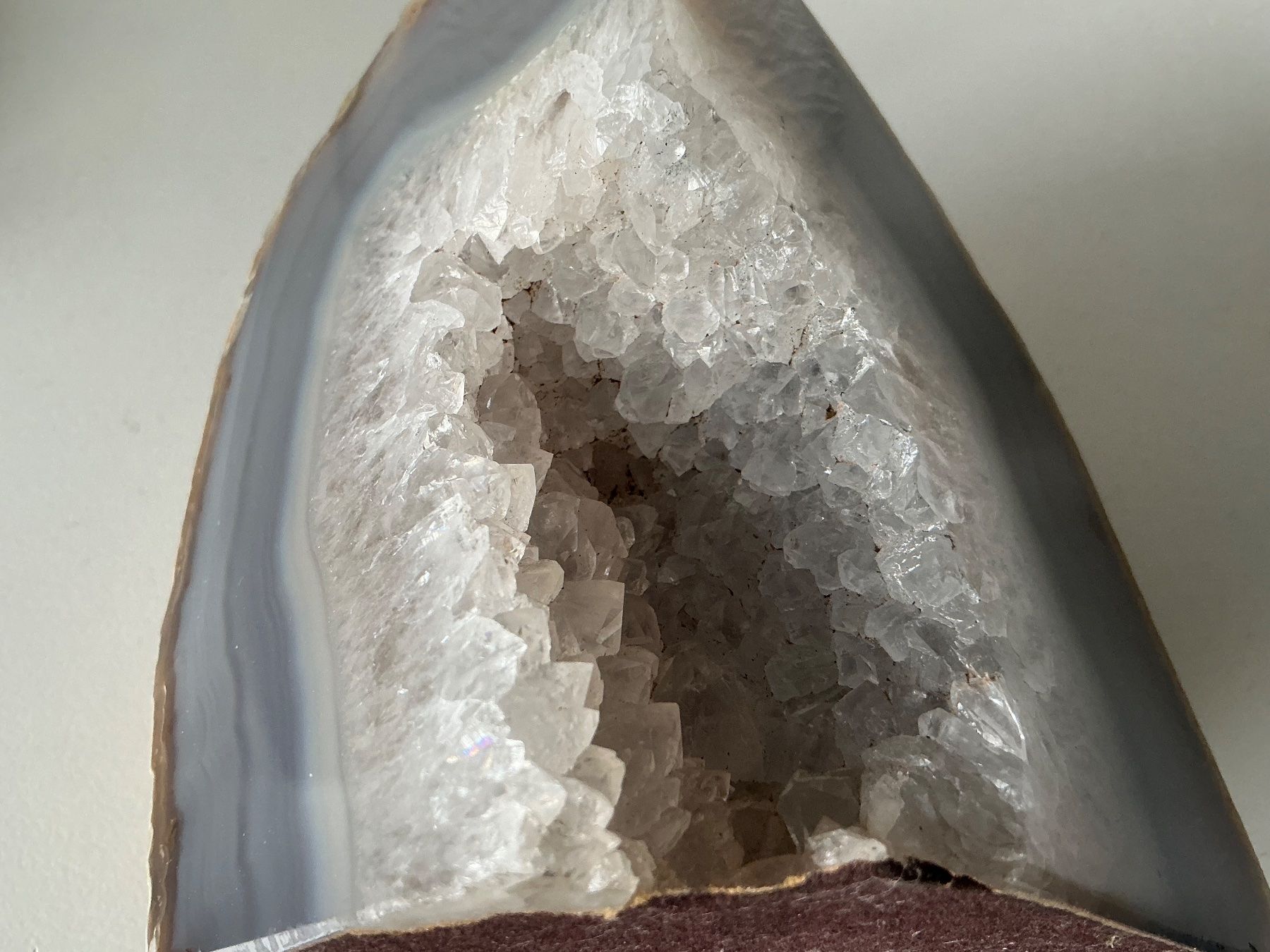 Minerali & Pietre curative: Achat-Geode mit polierter Frontseite, 1,2 KG – Usato da Altnau venduto da mar_kfk2 5