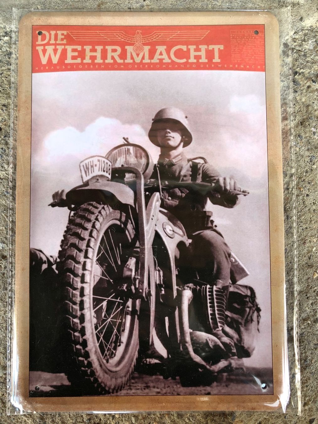 Insegne: Wehrmacht motorrad militaria Oldtimer classic – Nuovo e nell'imballaggio originale da Reinach AG venduto da rares75
