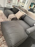Pfister ALBINA Leather Corner Sofa – Black