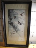 China Malerei mit Rahmen, Schwalben Motiv