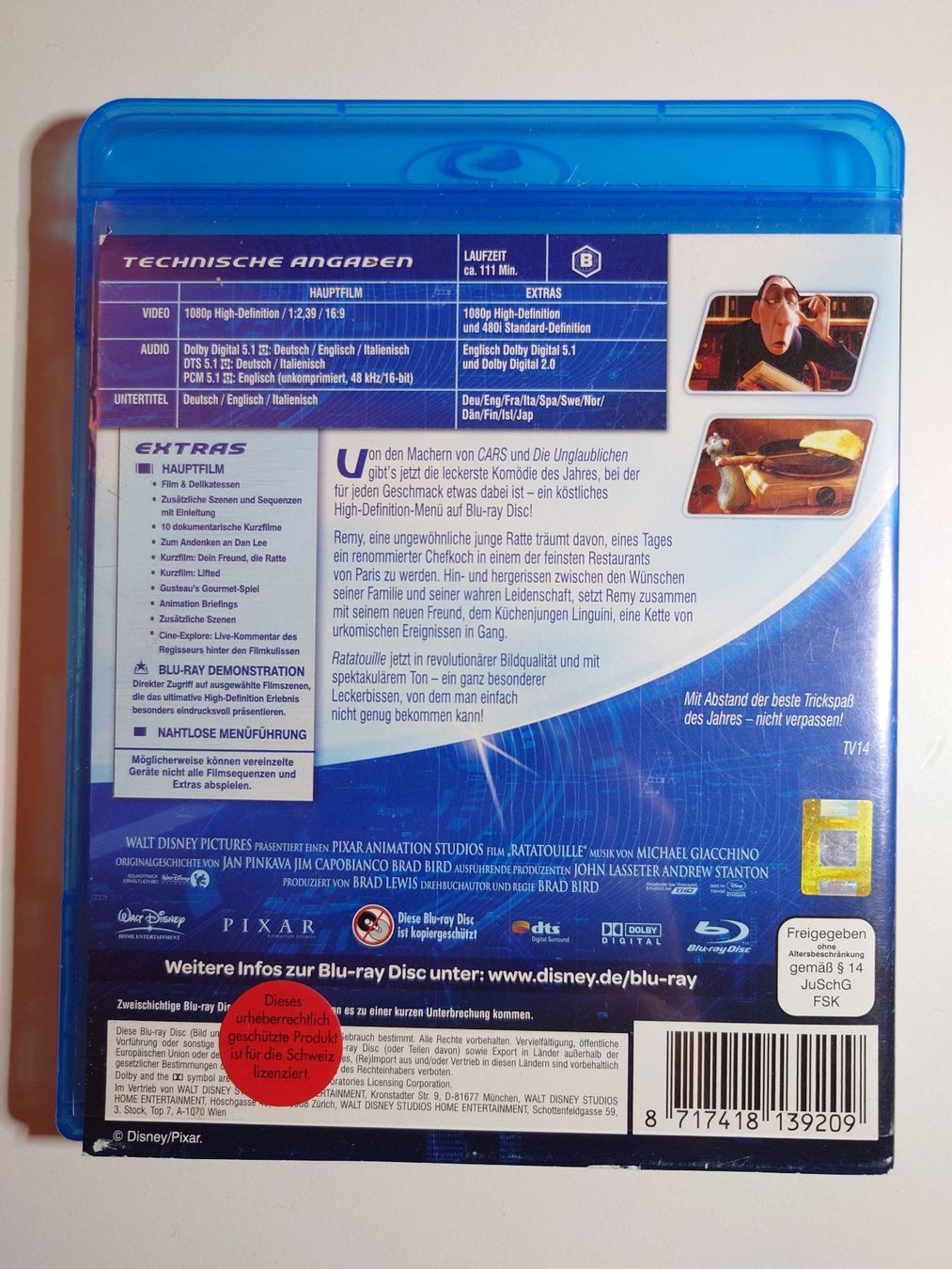 Alle DVDs: Ratatouille Blu-Ray – Gebraucht aus Kaiseraugst von  1