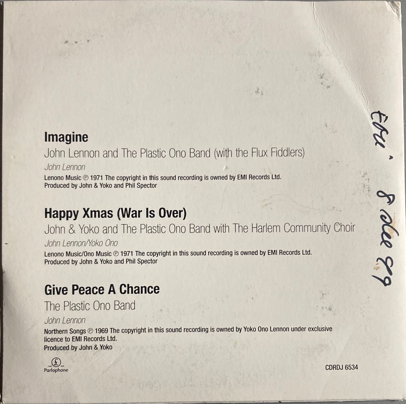 CDs: THE BEATLES / JOHN LENNON - IMAGINE – Gebraucht aus Poliez-Pittet von  1