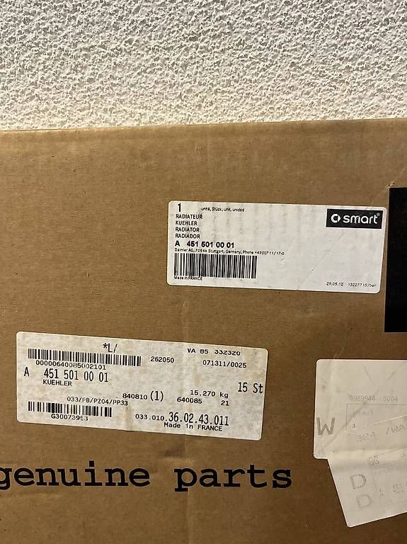 Tutti pezzi di ricambio auto: Smart 451 Kühler  – Usato da Beinwil am See venduto da peety 1