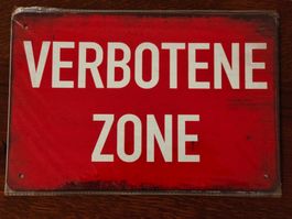 Blechschild Verbot Verbotene Zone