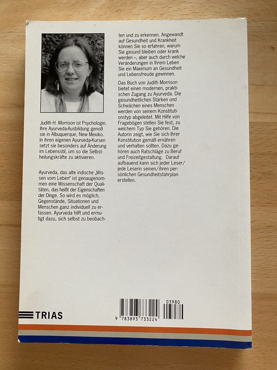 Libri: Ayurveda - Judith H. Morrison – Usato da Schwarzenburg venduto da Michellu 1