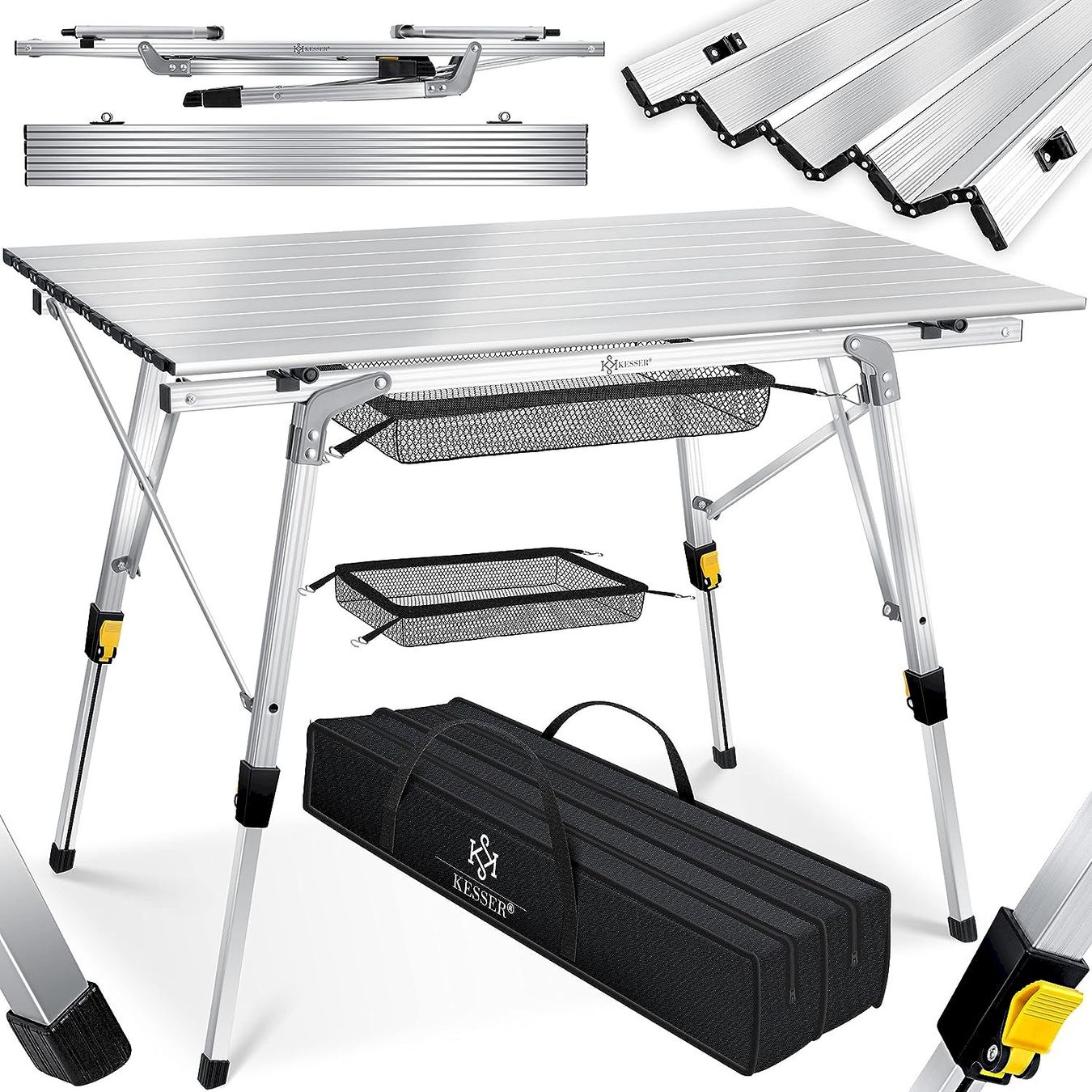 Mobili da campeggio: KESSER Campingtisch 90cm x 53cm Silber – Nuovo e nell'imballaggio originale da Bottighofen venduto da zaap