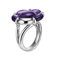 Bague BACCARAT-Paris „B Flower“ Cristal violet, Argent 925