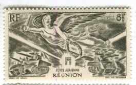 Briefmarke "Flugpost". Réunion