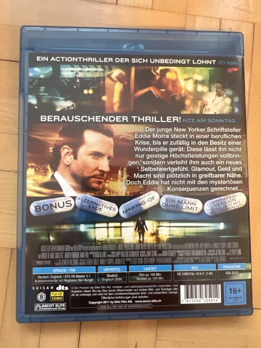 Tutti i DVDs: Limitless - ohne Limit – Nuovo (secondo la descrizione) da Winterthur venduto da swiss_quality1 1