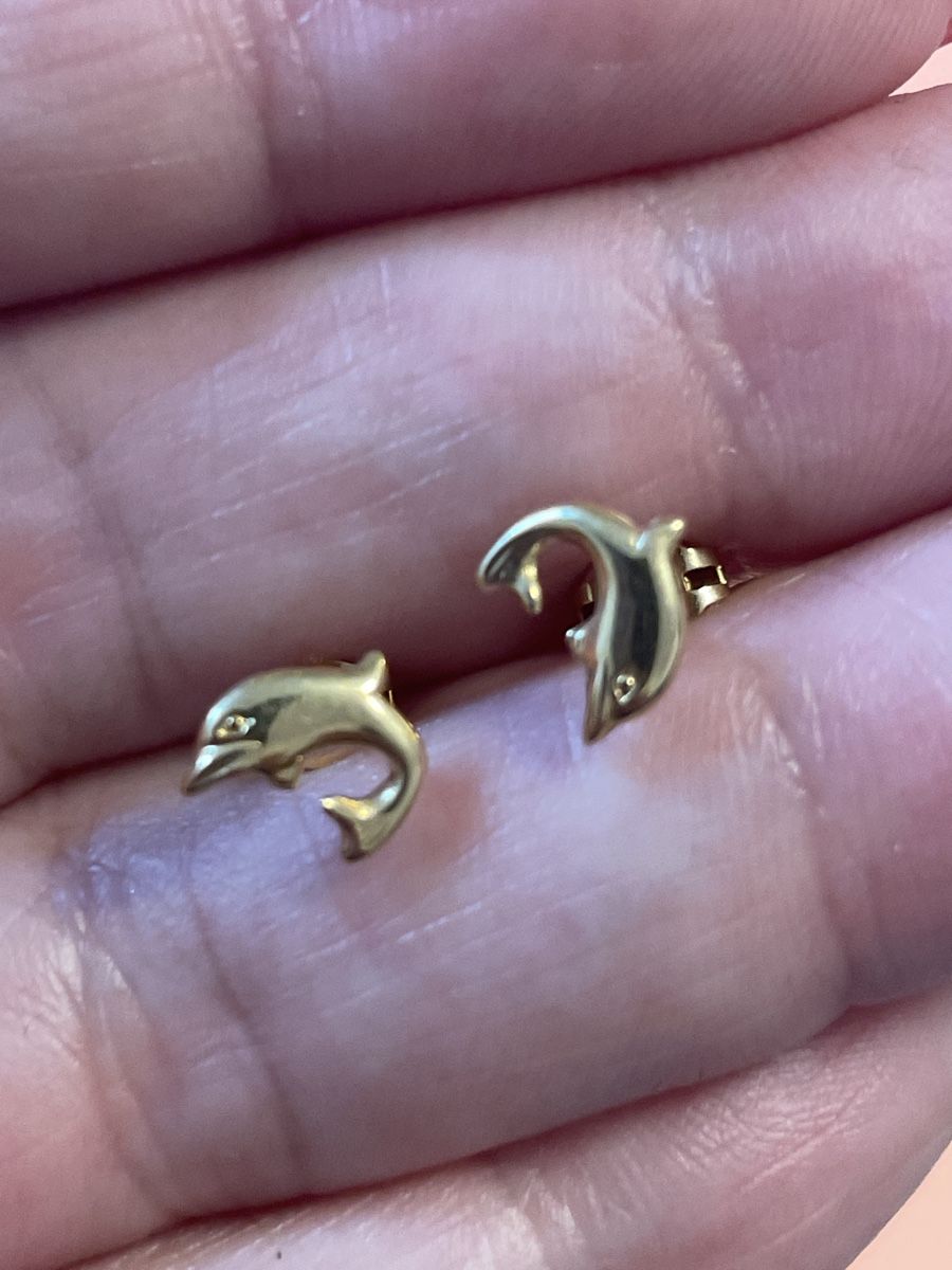 Orecchini pendenti & Orecchini a lobo: Boucles d’oreilles, dolphin en or – Usato da Montreux venduto da Pipo7878 1