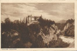 Rhäzüns GR Rhein und Schloss 1929 gut erhalten