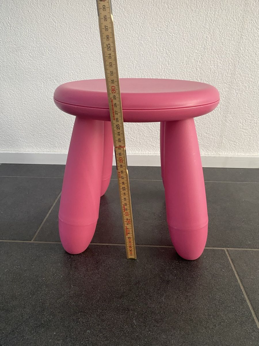 Ikea Sgabelli: Kinderhocker pink Hocker MAMMUT IKEA Höhe 30cm – Usato da Flawil venduto da Vera44 1