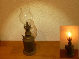 antike Öllampe Lampe Pigeon Garantie Veritable Messing