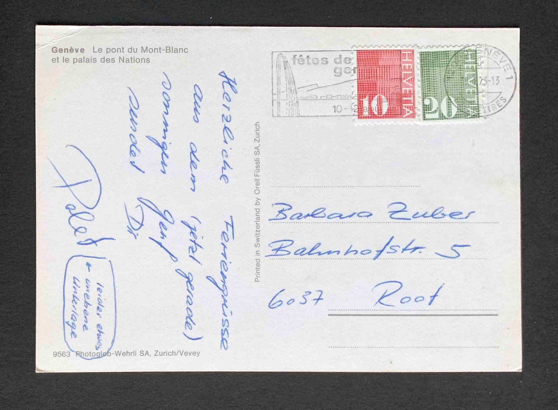 Cartoline postali: AK Bonjour de Geneve – Usato da Goldau venduto da artelier1 1