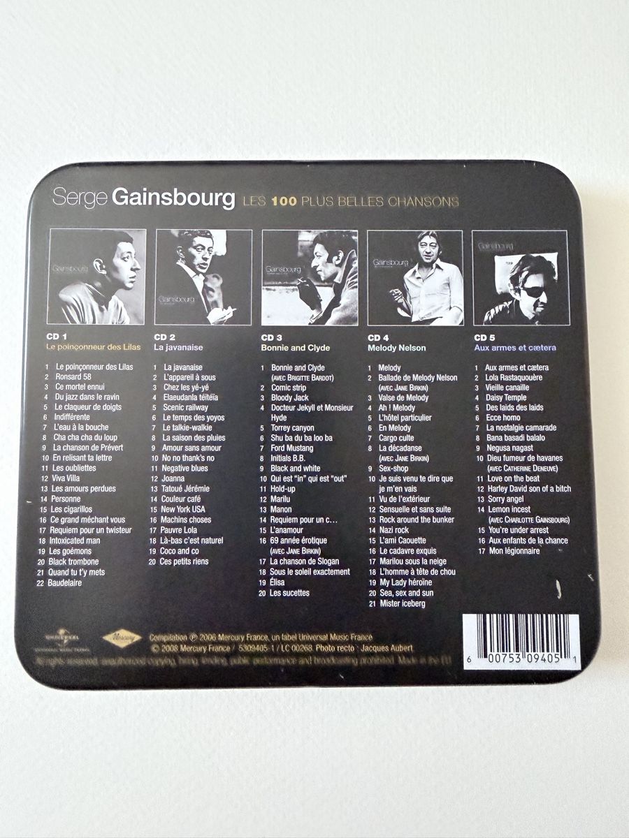 CD: Serge Gainsbourg Les 100 Plus Belles Chansons coffret CD – Nuovo (secondo la descrizione) da Courgevaux venduto da auxtrouvailles 1