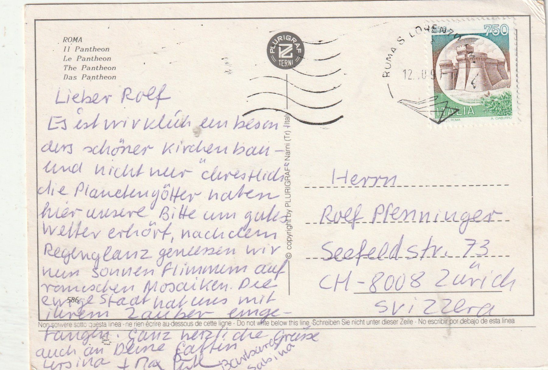 Cartoline postali: 5 KK Karten Rom – Usato da Lumbrein venduto da made02 1