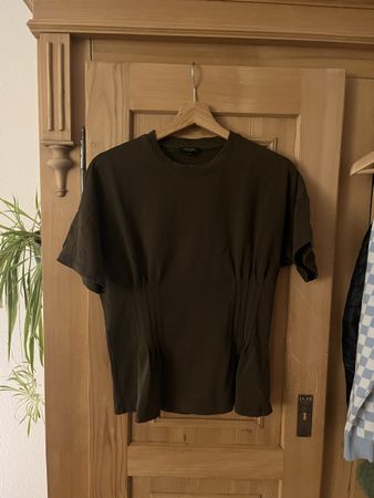 Massimo Dutti T-Shirt olivgrün Gr. M 100% Baumwolle