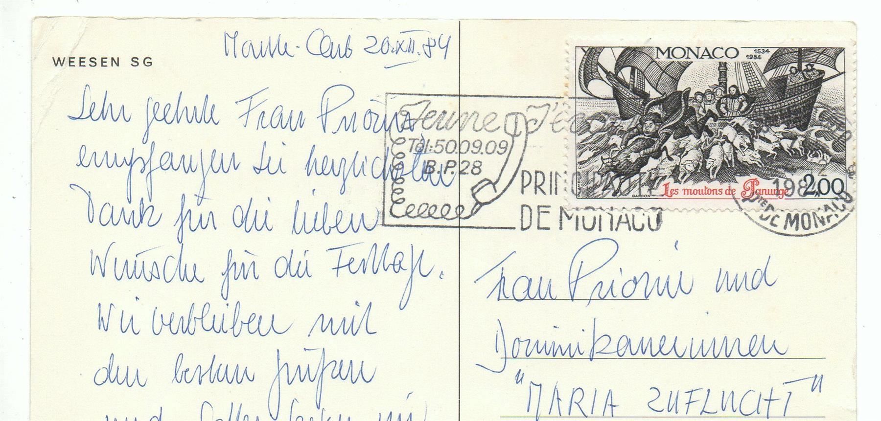 Cartoline postali: Litho WEESEN Landgut Bergli – Usato da Jona venduto da philajona 1
