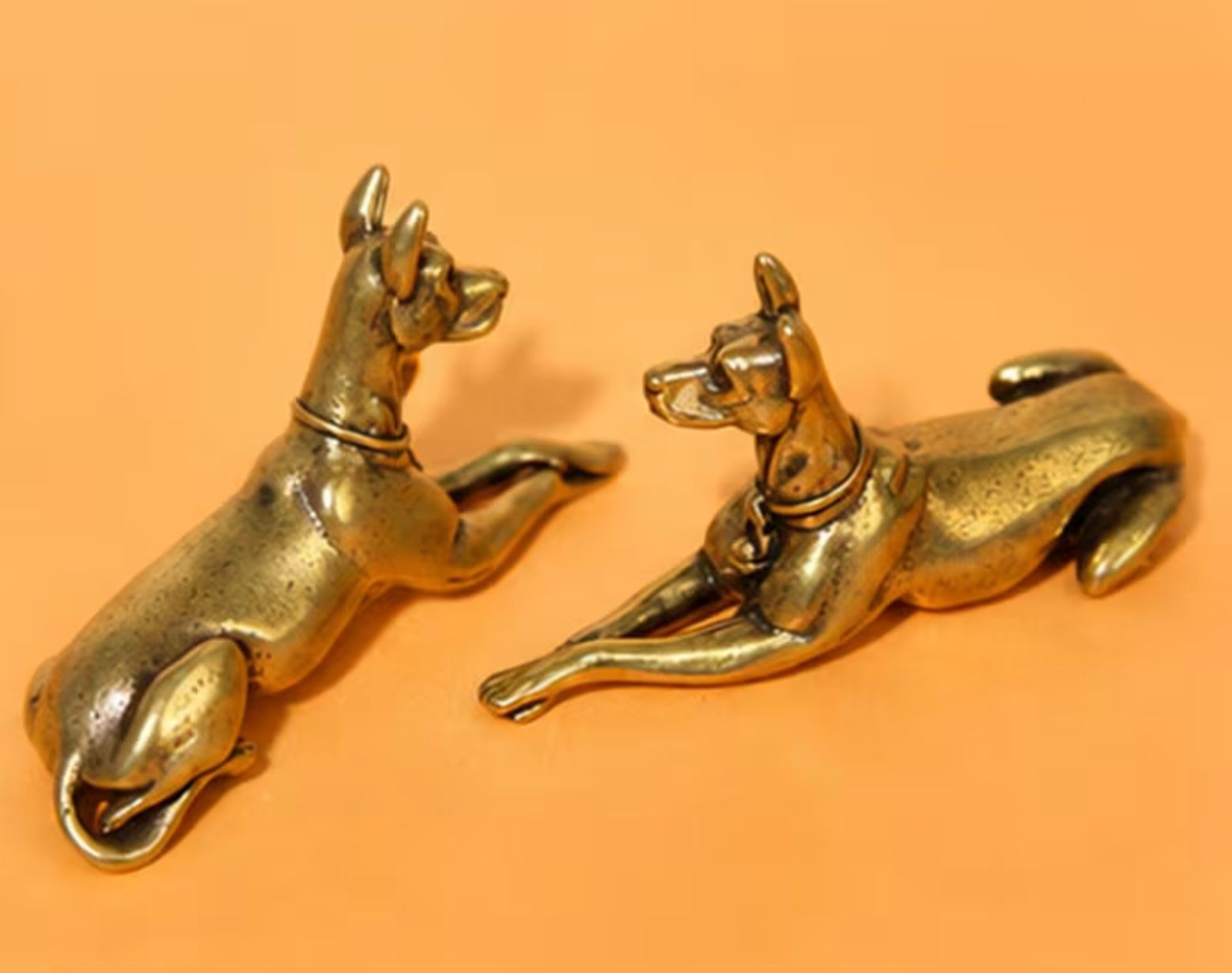 Statuette: Vintage Hund Dobermann aus massivem Messing – Nuovo (secondo la descrizione) da Langenthal venduto da Seelenfreunde 7